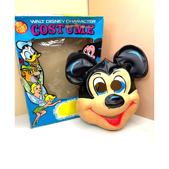 1972 Ben Cooper Mickey Mouse Halloween Costume & Plastic Mask Original Box M8-10 - Picture 9 of 12